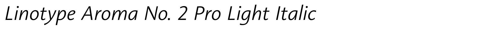 Linotype Aroma No. 2 Pro Light Italic image